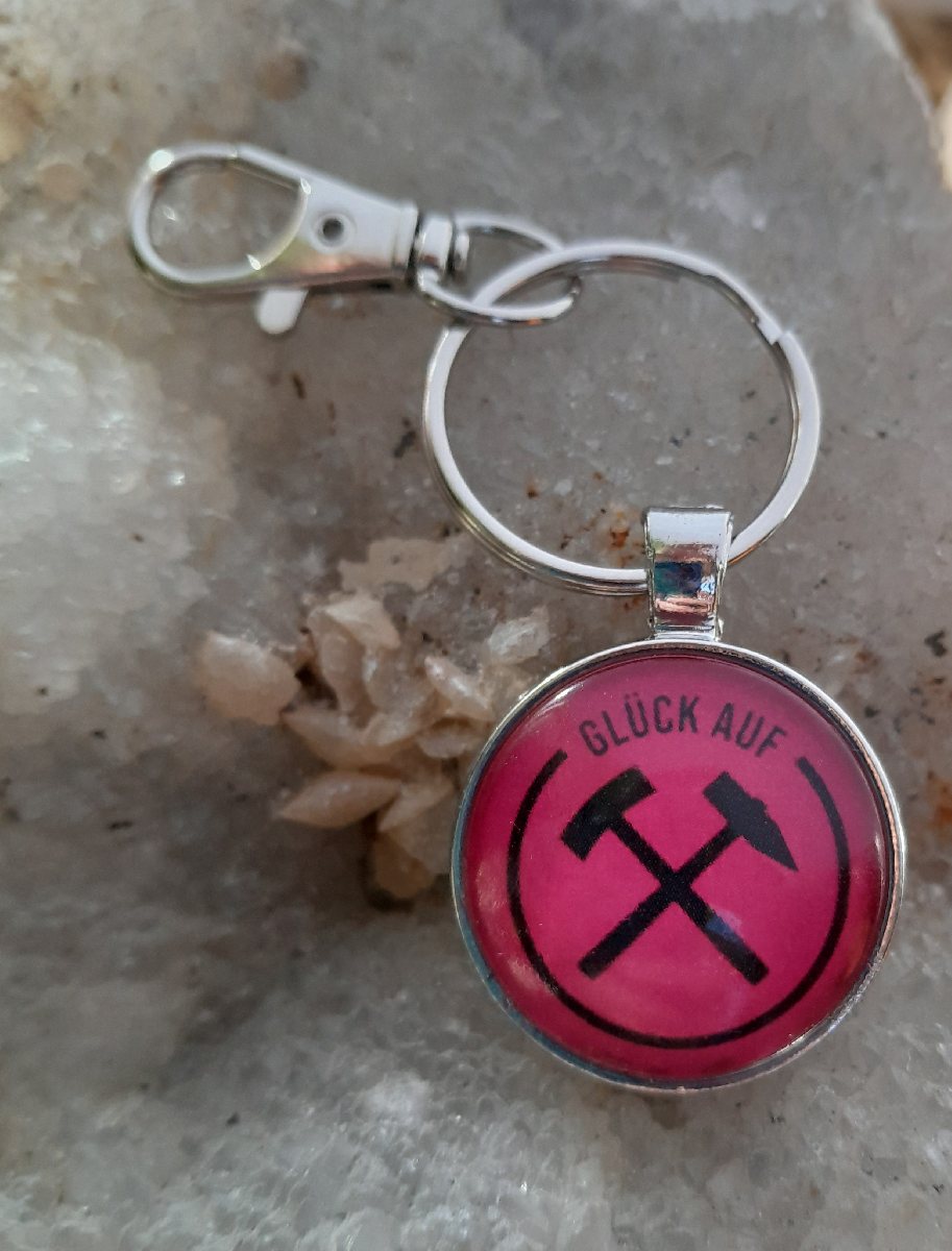 Schlüsselanhänger Glück auf in pink Schlüsselanhänger Glück auf in pink