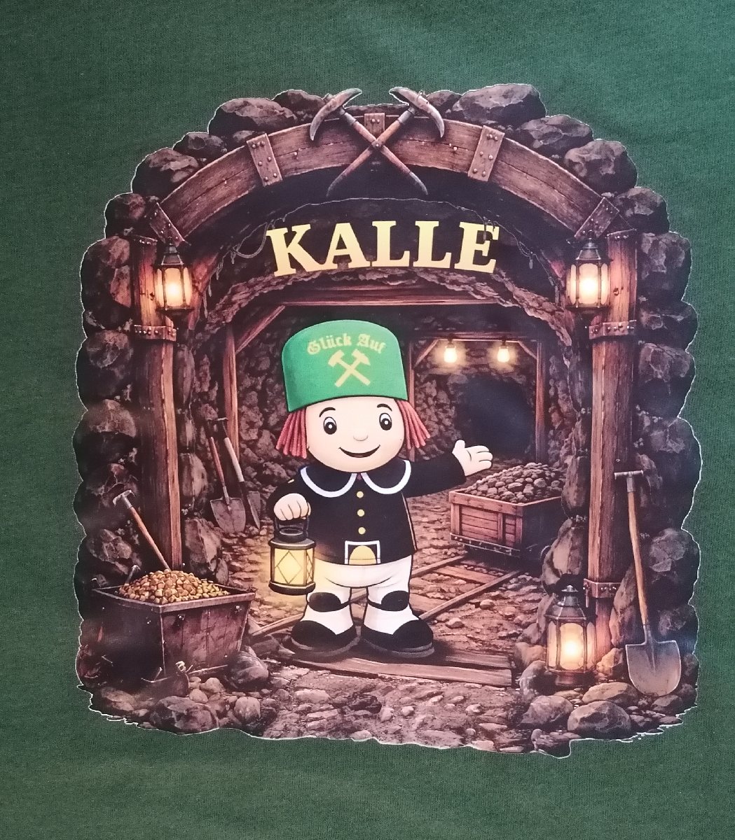 Kalle T-Shirt in Größe 90/110 in moosgrün