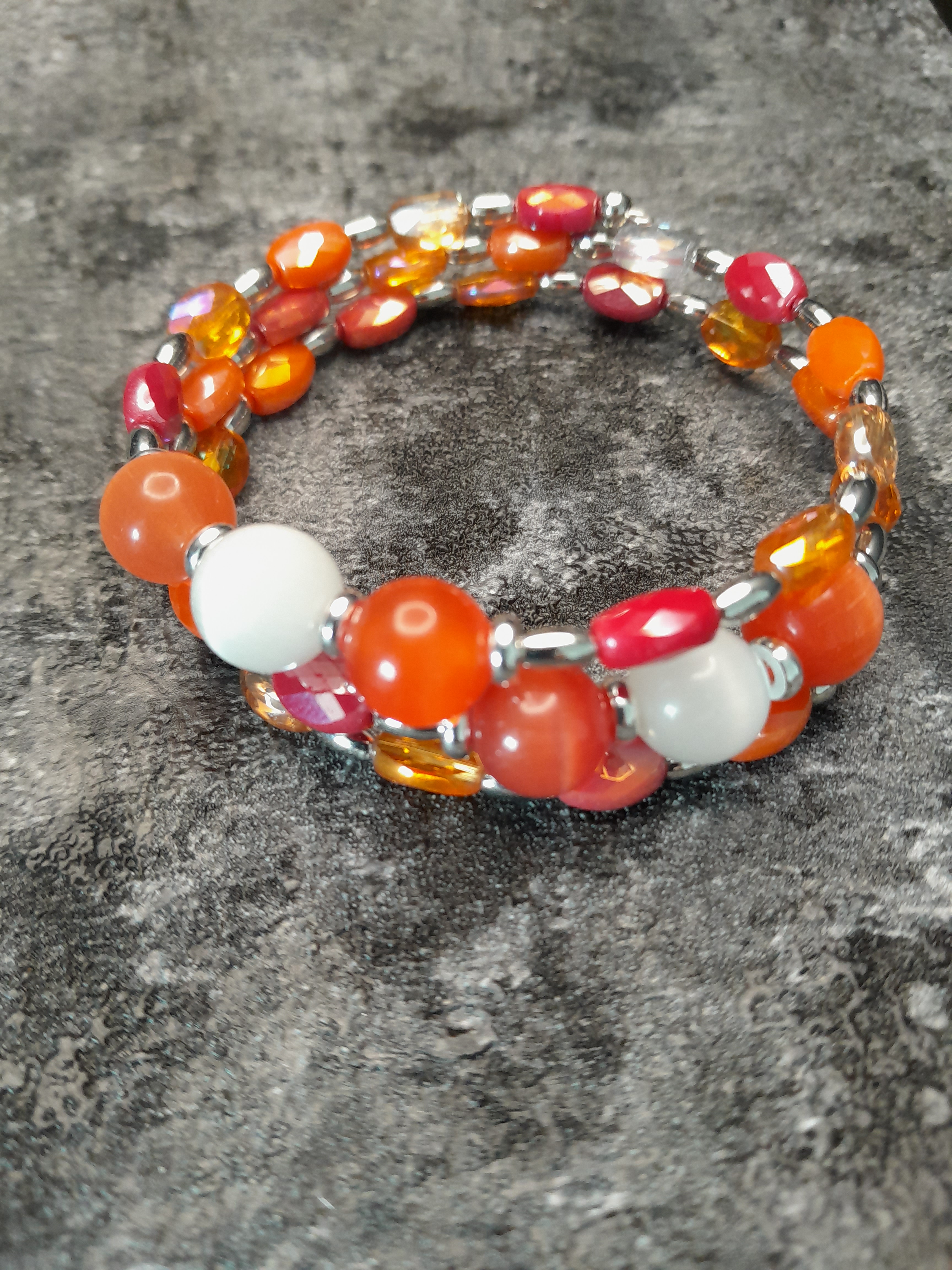 Armband Katzenaugen mit facettierten Glassteinen Armband Katzenaugen mit facettierten Glassteinen