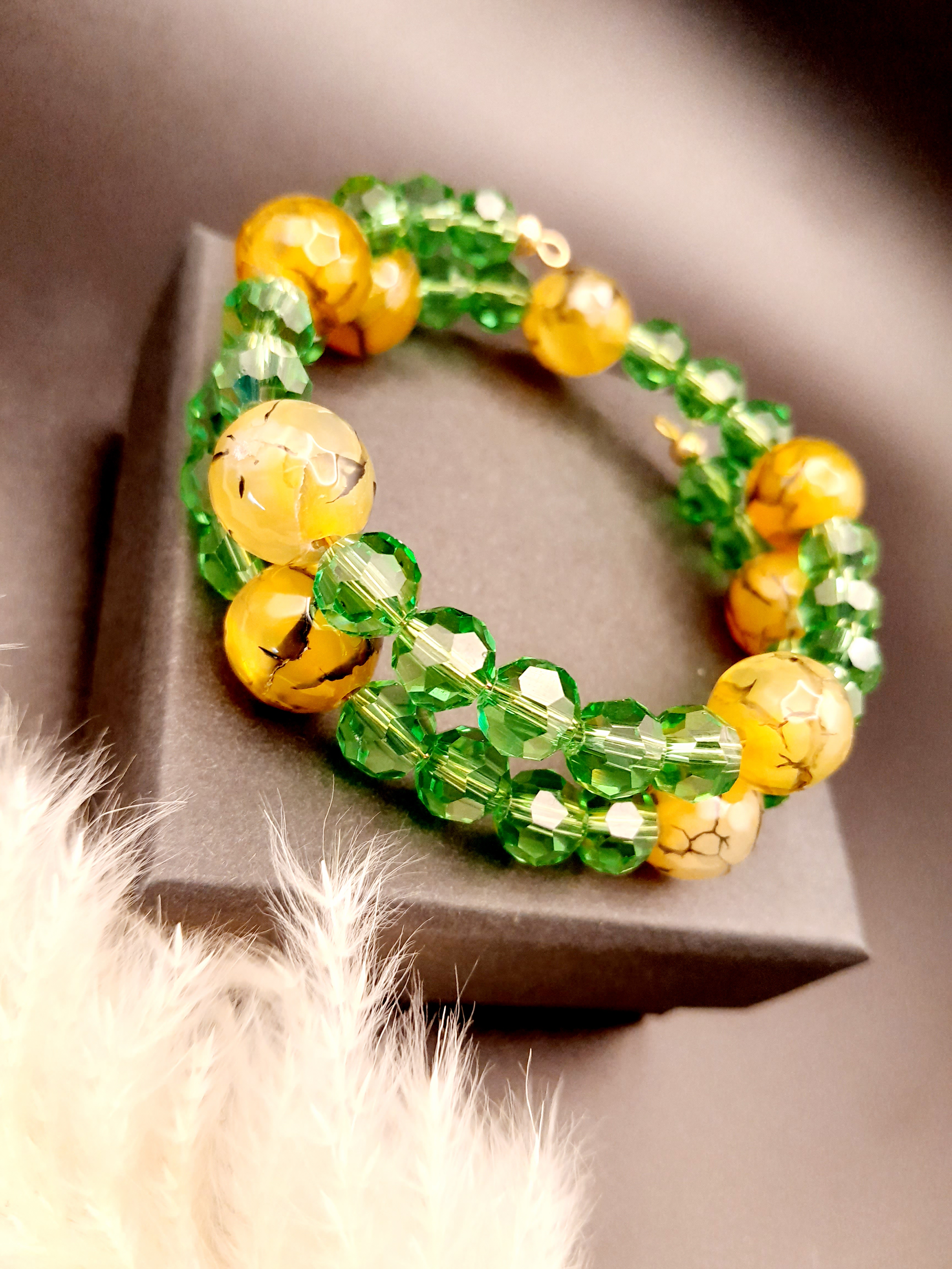 Armband mit Drachenaderachat-Perlen Armband mit Drachenaderachat-Perlen