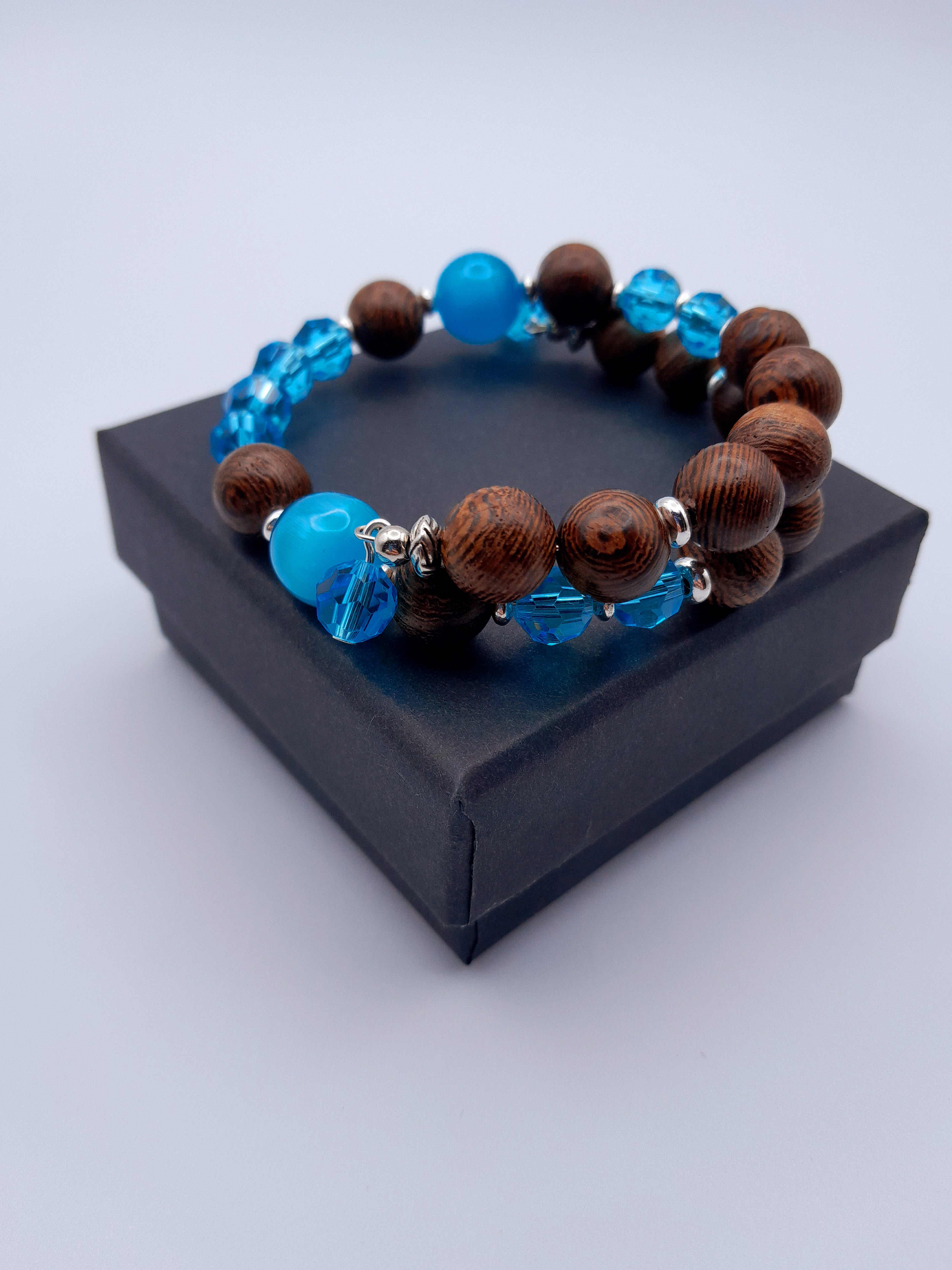 Armband einreihig mit Holzperlen Armband einreihig mit Holzperlen