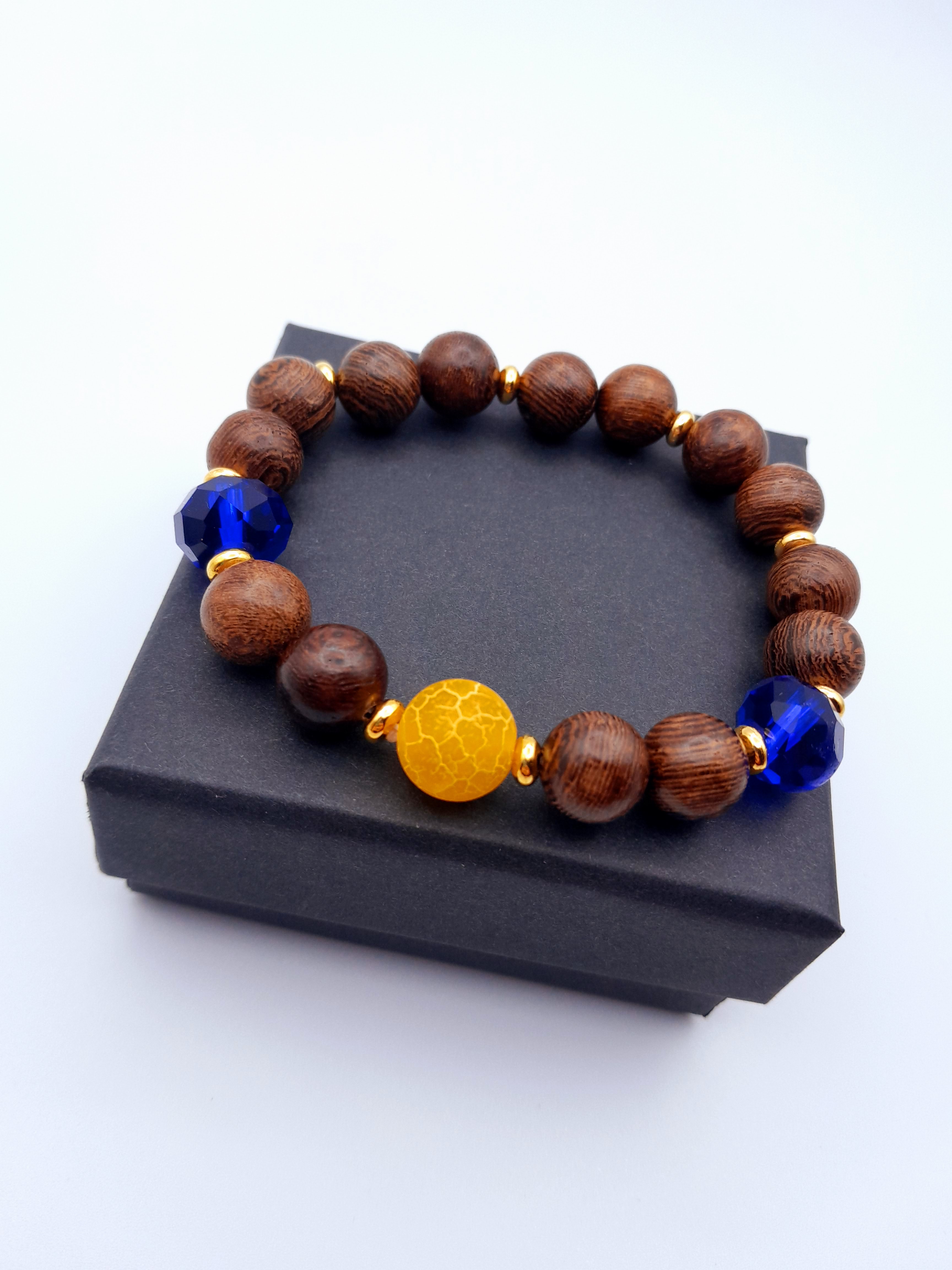 schönes Armband mit Knisterachatperle schönes Armband mit Knisterachatperle